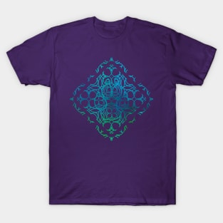 Cyan dog paw T-Shirt